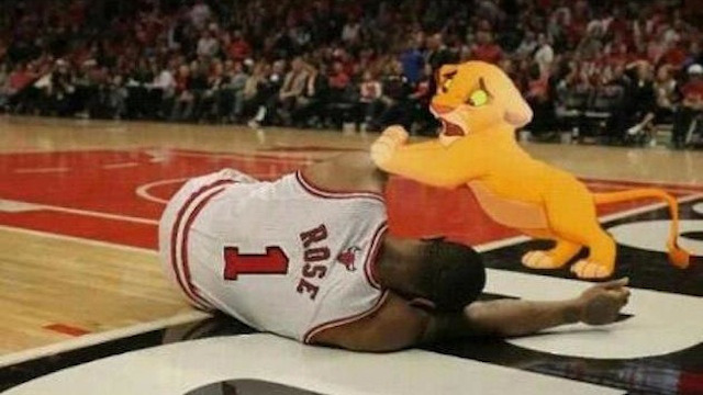 theweekmagazine:  RIP Derrick Rose’s knees.  They were 25 years old.  HA! That&rsquo;s