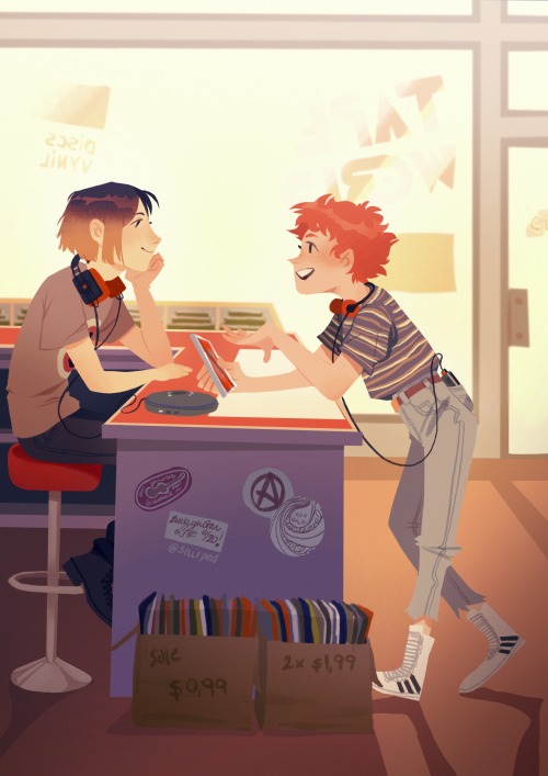stiirped:80s au - hinata keeps coming into the store cos kenma always has top notch music recs,,, an