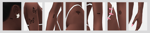 simlishaccent:simi tattoos   download  so i made this tattoo set for simi, as i needed some butterfl