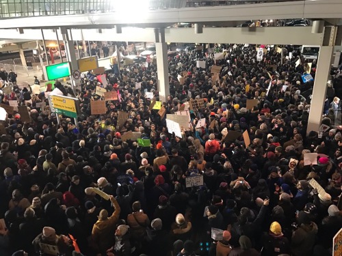 maradyeries: The largest Muslim Ban protest is at JFK made up of New Yorkers, the ones most devastat