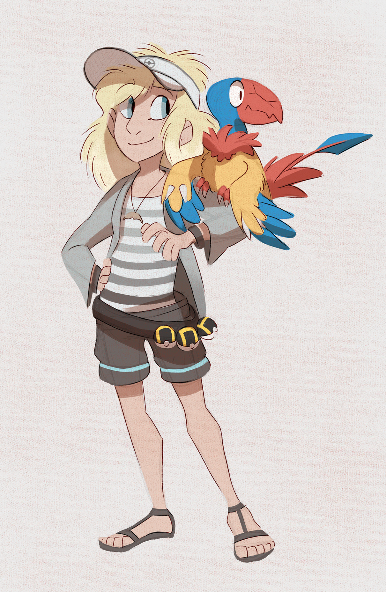 finchwingart:I drew myself as a trainer yesterday wowee