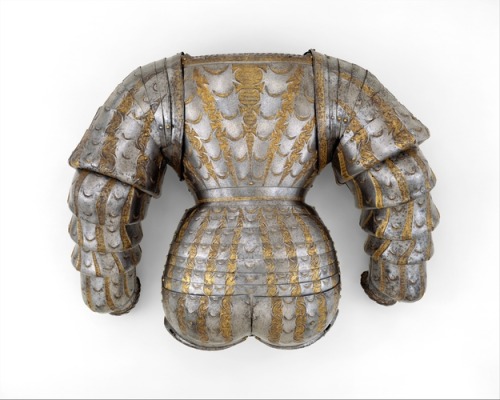 met-armsarmor: Top Lames of Vambraces (Arm Defenses) from a Costume Armor by Kolman Helmschmid, Metr