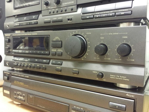 Technics SA-GX100 Quartz Synthesizer AM/FM Stereo Receiver, 1990 - Technics RS-TR313 Stereo Double C