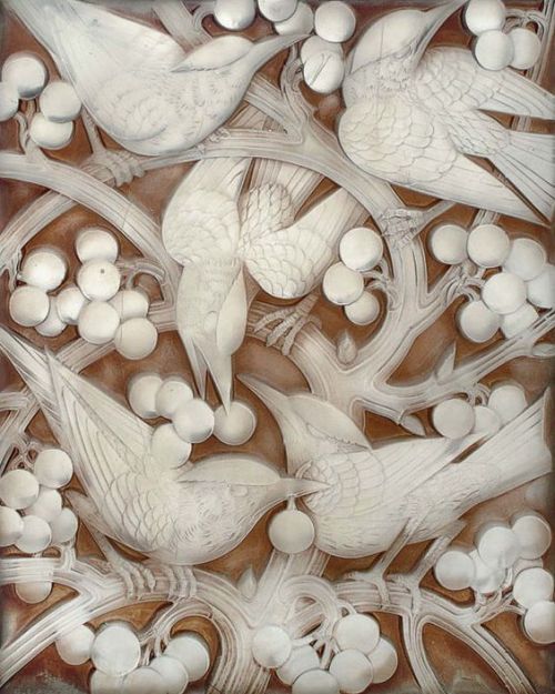 ivory-lace-and-sunlight:René Lalique, glass panel,1928.