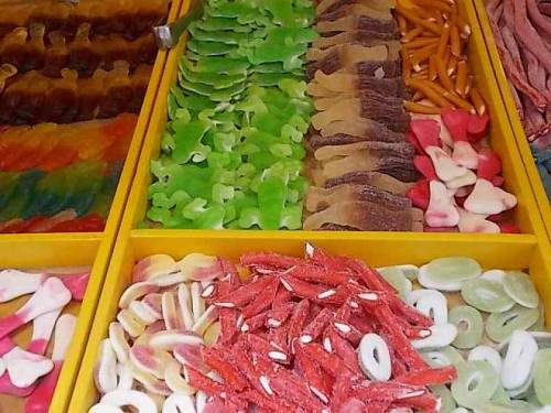 Candies called “żelki” - soft rubber candies.