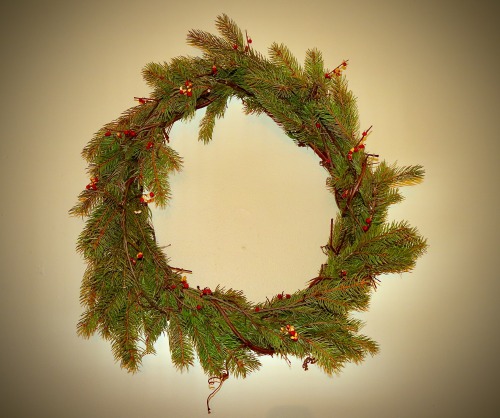 Alright guys, so the picture could be better but I made my first wreath this year! I’m super proud o