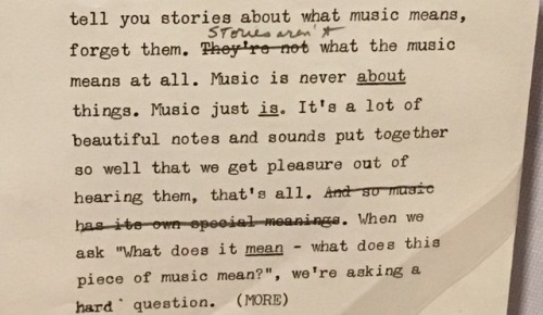 twiststreet:From the leonard bernstein exhibit at the Skirball.