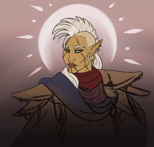 kasathedog:I drew Nerevar last night bcs I love him and also never drew what he looks like in my min