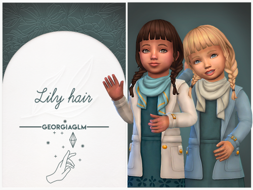 Lily hair - by Georgiaglm ✨Here are some sweet braids that I converted from Snowy Escape for your cu