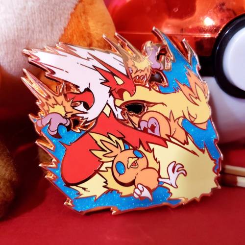 retrogamingblog2:Fire Pokemon Pins made by Spectrolite