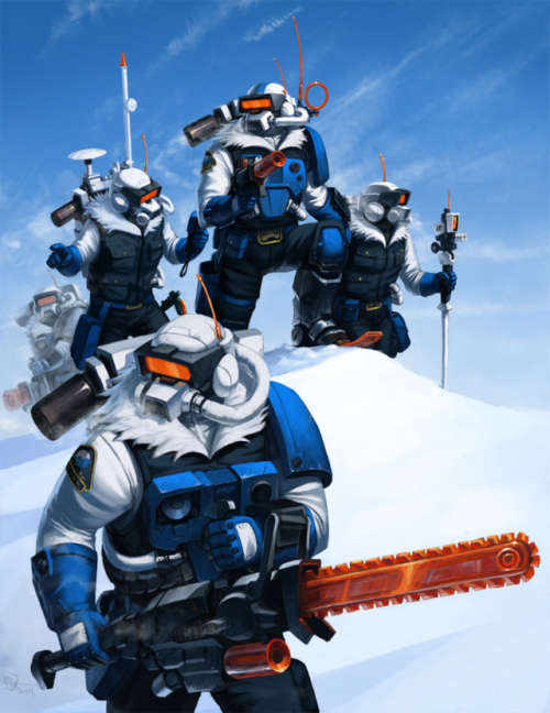 ORANGE TRANSPARENT CHAINSAWS!Ice Planet 2002 fanart, I’d be lying if I said I wasn’t inspired by Mr.