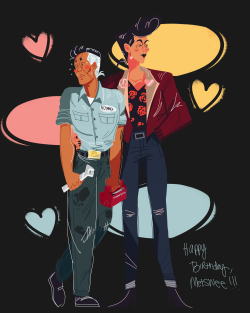 dreampigeon:  HAPPY BIRTHDAY, @redmetz!! You’re amazingly cool and sweet and your Uptown Girl AU gives me life thank u so much for your josuyasus :’D I HOPE YOU HAVE A REALLY GREAT DAY YEAH!! 