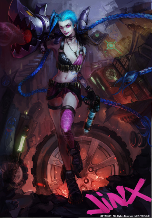 lol-fanartfordays:  JINX FanArt! by OrekiGenya