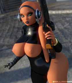 theevolluisionist:  Ready For Action!  Damn she looks nice 