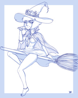 ecchichibi:  I wanted to draw something for my fave holiday so here’s a doodle of Lapis as a Water Witch! Happy Halloween!  