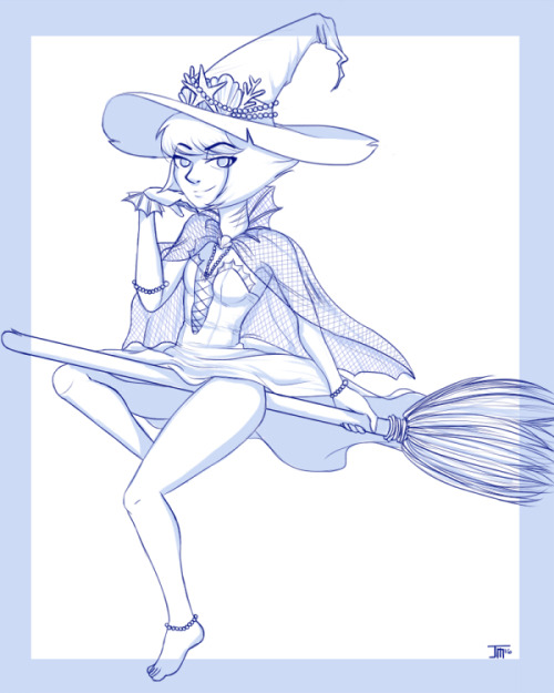 ecchichibi:  I wanted to draw something for my fave holiday so here’s a doodle of Lapis as a Water Witch! Happy Halloween!  