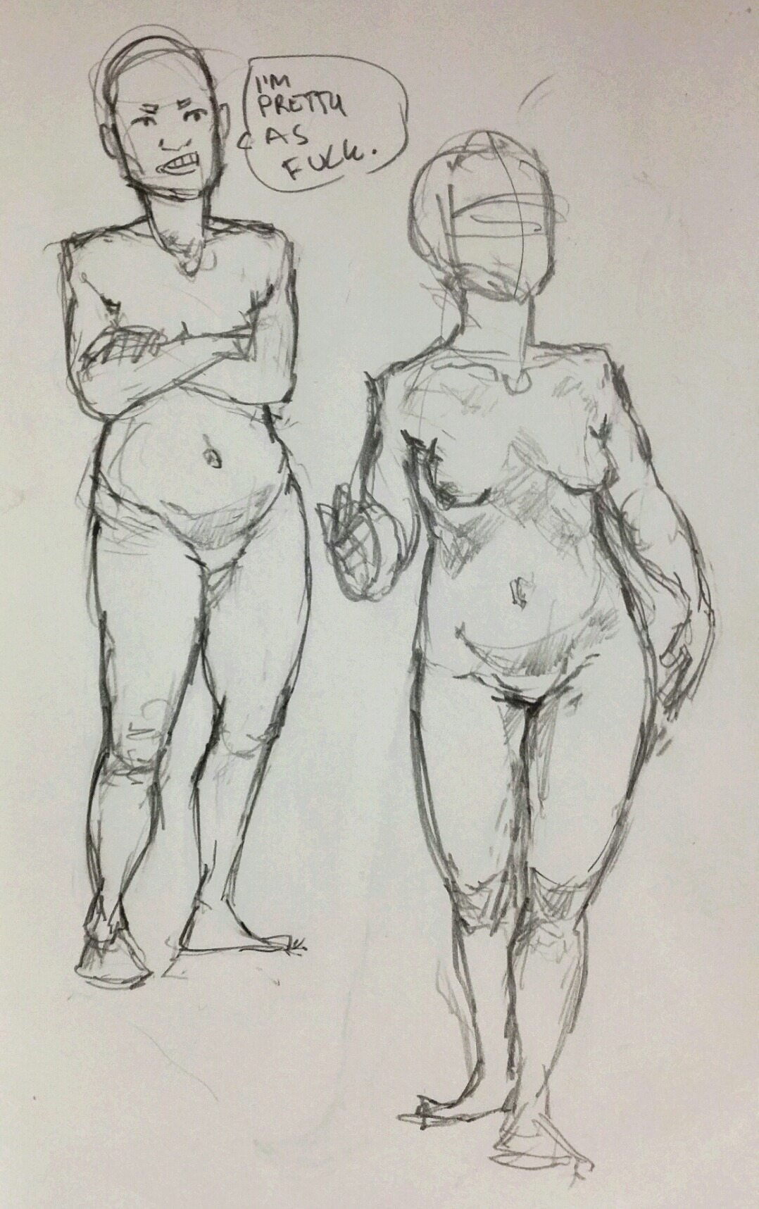 When you&rsquo;re experiencing negative feelings about how you look, draw naked