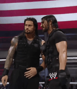 ridinginthecarwithroman:  stellarollins:  Laa la laa laa….*cough*….Roman Reings.  🙌🙌🙌🙌 