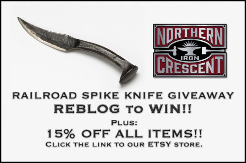 SPIKE KNIFE GIVEAWAY!! 15% off SALE!!! ►To Enter: 1) Like this post 2) Follow us at Northern Crescen