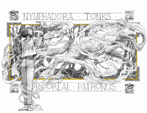 scverussnape:Harry Potter and the Prisoner of Azkaban: House Edition’s Patronus illustrations 