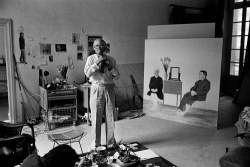 jarchiving:  david hockney in his studio