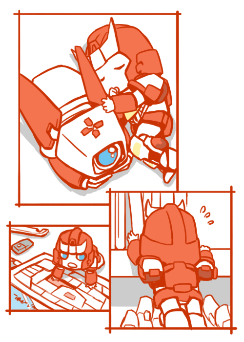 kazenoru:  the first picture with sixshot and whirl and tailgate was drawn by cutter. 