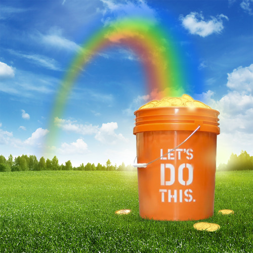 Bucket History: Yep, the secret is, there is no pot at the end of the rainbow – it’s a b
