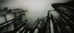 scribe4haxan:  Utopia / Erosion (2007 - oil on canvas) - Maya Kulenovic 