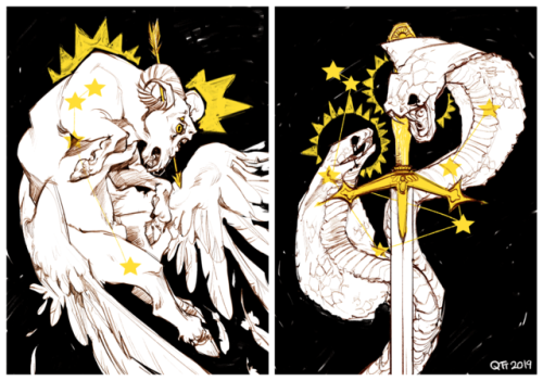 My astrological zodiac illustrations for Tua Culpa, a zine I released at the beginning of the year w