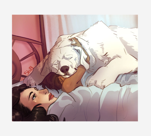 5hio:“Ah yes. Me. My girlfriend. And her 1000 pounds polar bear dog.“(based on this tweet)