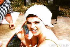 ladypresley:  Priscilla and Elvis Presley share a laugh while in Hawaii, 1968 