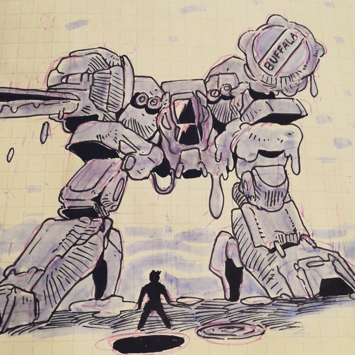 doubleicebackfire: Inktober 2018 final part : the end of Mozzabase feat. ItalodiscoMantis,