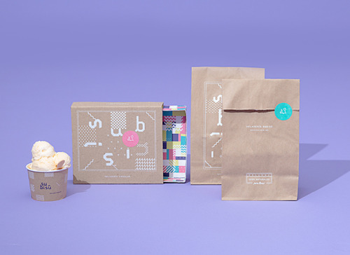 Fantastic design for an ice cream and popsicles brand, by Futura 