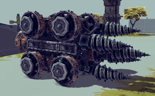 Besiege has drills now, so I did what any self-respecting siege engineer would do and built a mole m