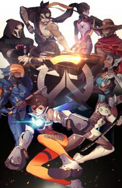 dragonsroarart:  Oops, I forgot to upload this 8′D Overwatch print- Such a fun game! 