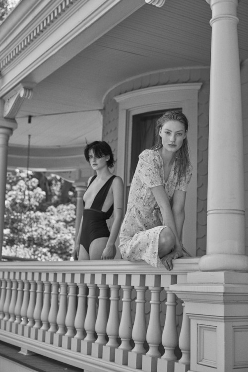 thesocietynyc:  Take a seat Susanne Knipper & Sarah Brown in Blvd Magazine : Hao Zeng
