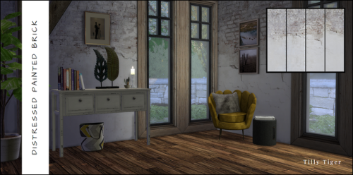 bloomingrosysims: TS4: Rustic brick wall murals by Tilly Tiger Whether your style is industrial or r