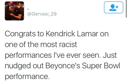 ofmasksanddragons:thisiseverydayracism:Racists losing their shit after Kendrick Lamar’s #Grammys per