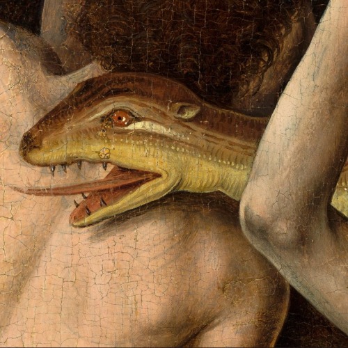 aqua-regia009:Details from “The Fall of the Damned” (c.1468) by Dirk Bouts