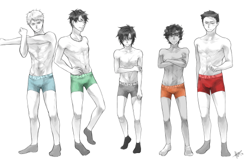 poopyuu:Boys in boxers huhuhuMy last drawing of 2013 HAHAHAHHAHAPPY NEW YEAR GUYS &lt;3