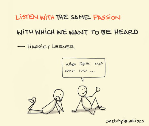 Listen with passion So often do we talk about speaking with passion, much rarer do we think about li