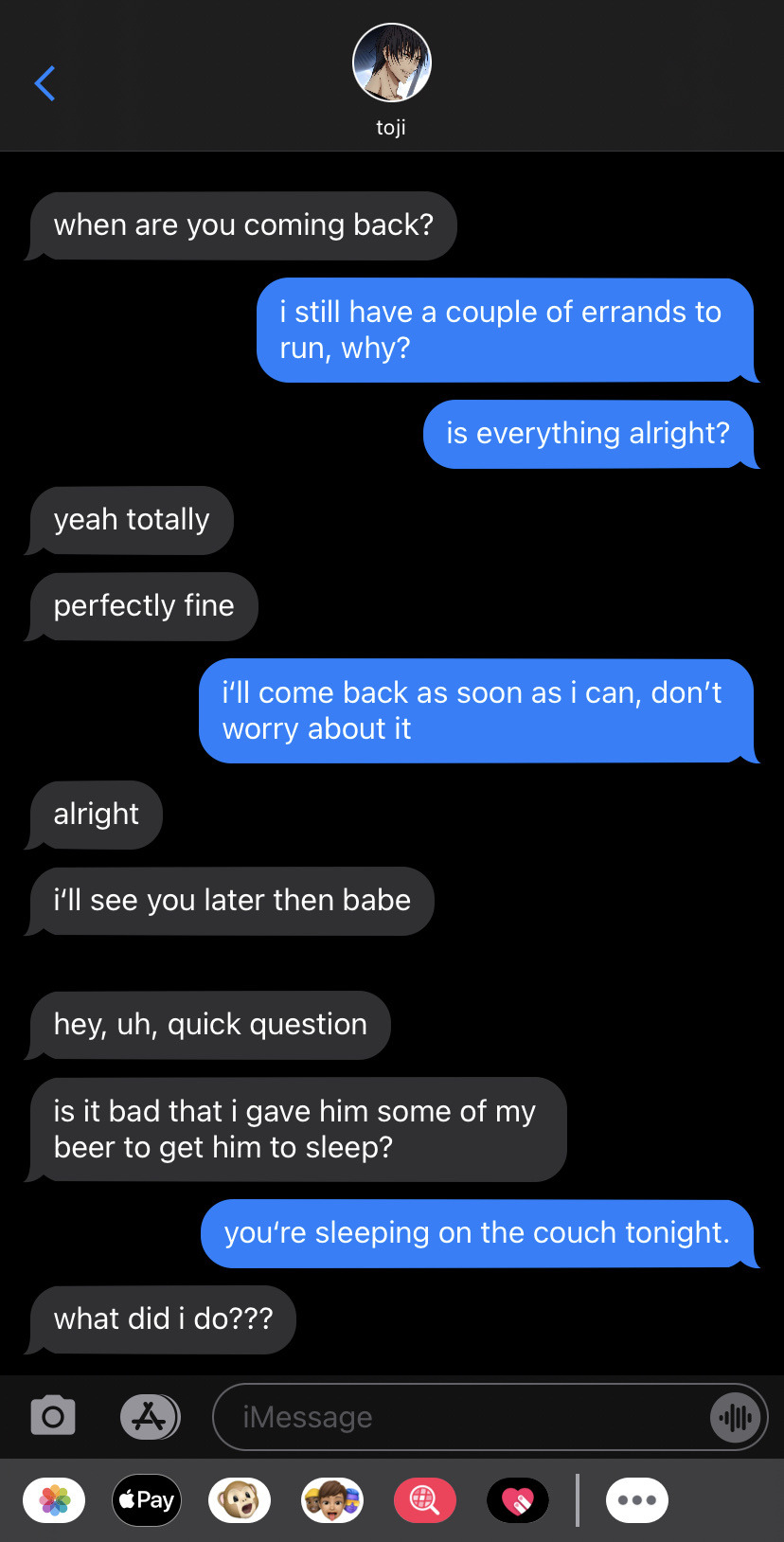 JJK MEN TEXTING YOU WHEN THEY‘RE ALONE WITH YOUR BABY 