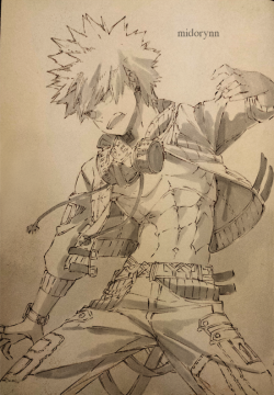 Inktober Day 25- Bakugou Katsuki. I love drawing h... - Tumbex