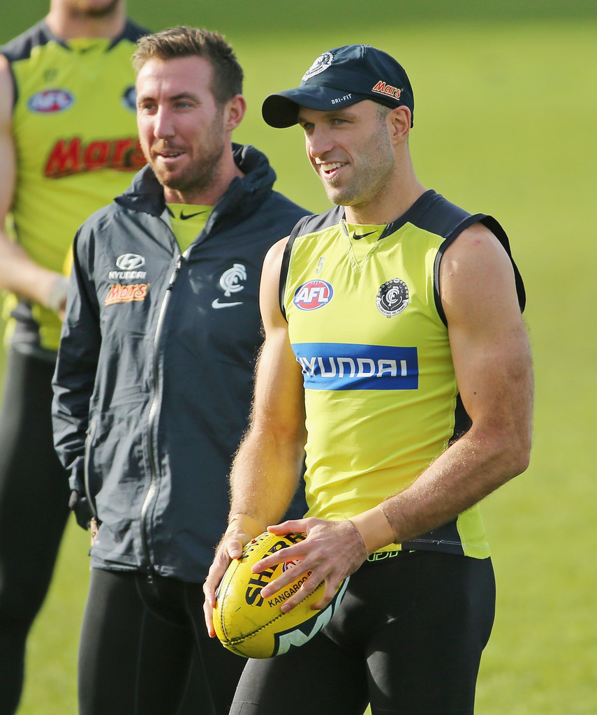 giantsorcowboys:  Wednesdays in Tights! Chris Judd And The Blues Are True Believers
