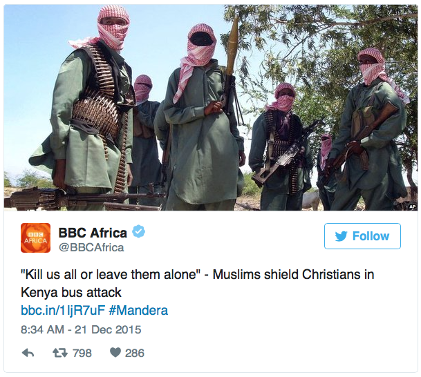 micdotcom:  Muslims protect Christians in Kenya bus attack According to the BBC,