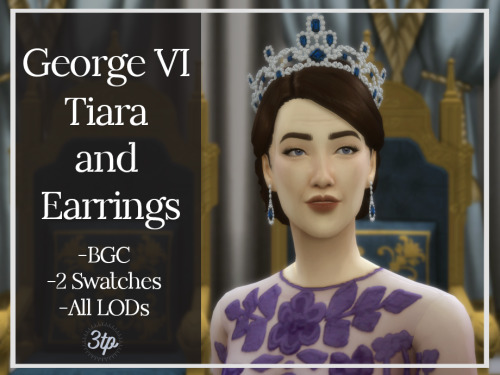 threethousandplumbobs:George VI Set - Tiara and EarringsHello! You might’ve seen a wonderful p