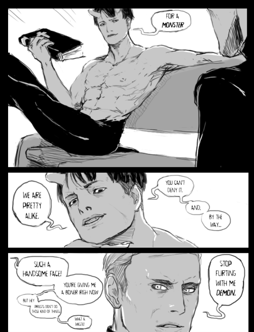 pazunoart:  I don’t know why I keep insisting on making these fan comics, they’re awful! But there were a lot of priest!Erwin on my dashboard and I had a crazy daydream, then I ended doing this. Forgive me! D: 