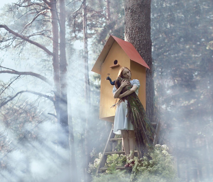 mymodernmet:  Surreal portraits by Katerina Plotnikova Portraits of young girls holding