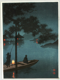 hpolleyphotography:  Lake Biwa, by Shoda Koho, woodblock print, ca. 1910-30 