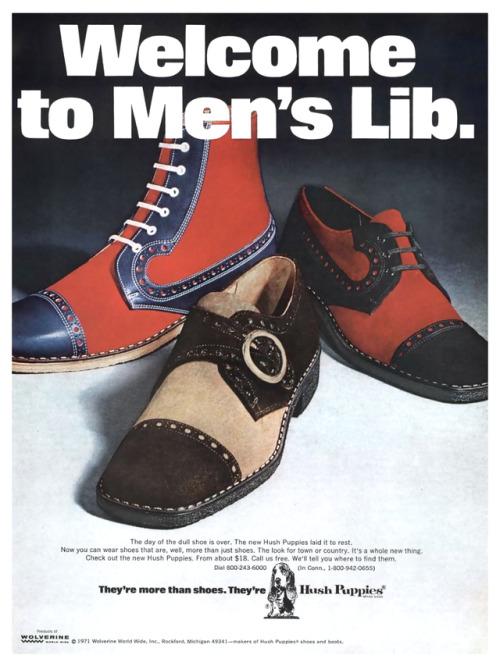 thegikitiki: They’re More Than Shoes…    Hush Puppies Shoes, 1971
